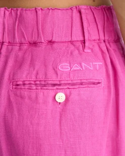 Teen Girls Wide Leg Pleated Linen Pants