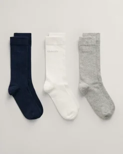 Teens 3-Pack Tonal Logo Ribbed Socks