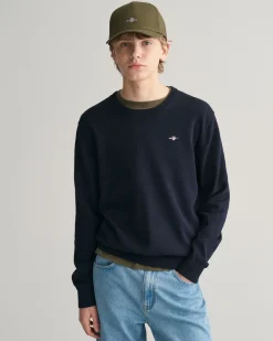 Teens Shield Classic Cotton Crew Neck Sweater