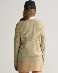 Teens Shield Cotton Cable Knit Crew Neck Sweater