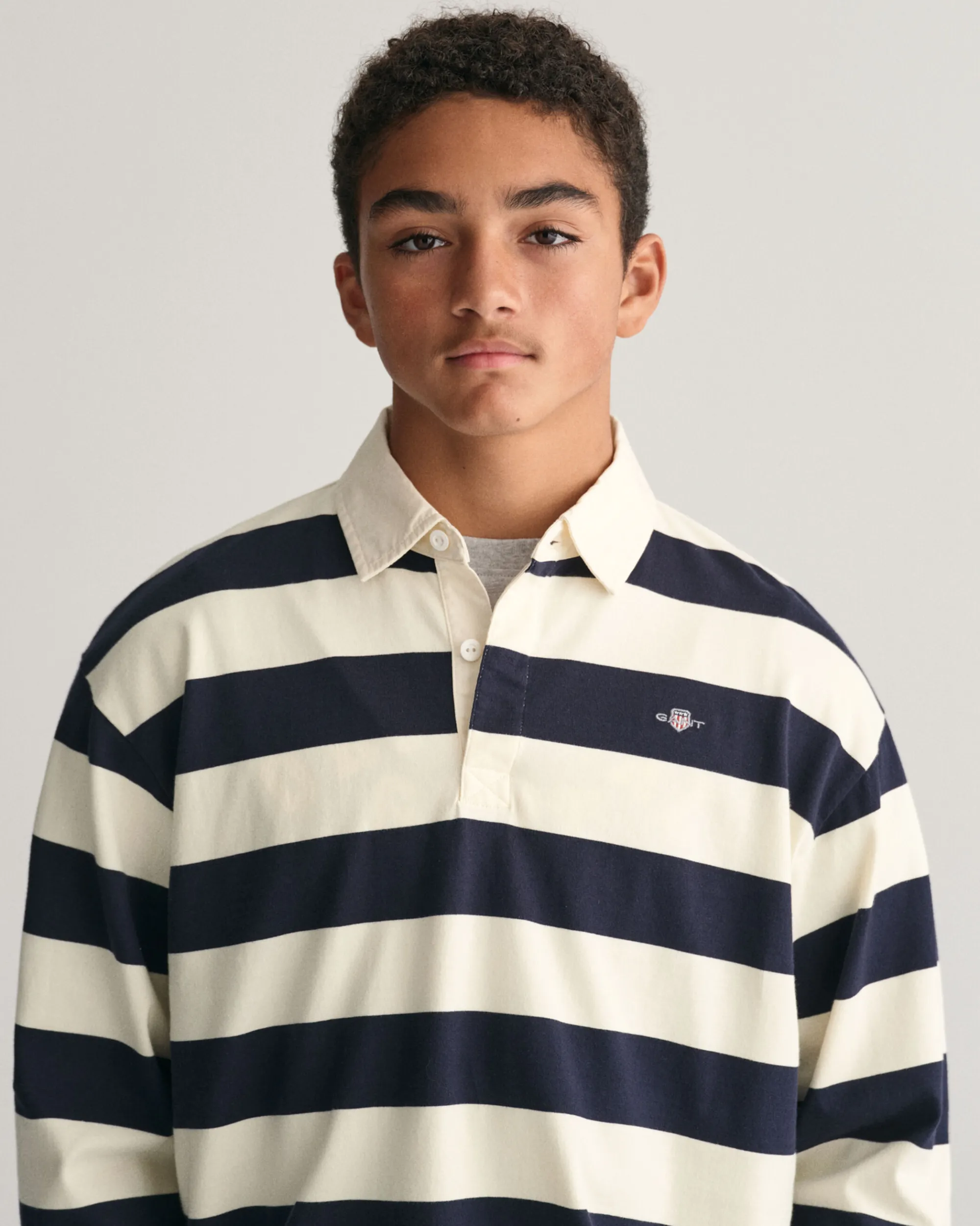 Teens Shield Striped Rugger