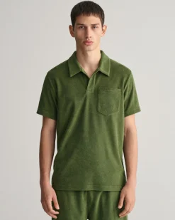 Terry Cloth Piqué Polo Shirt