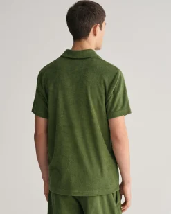 Terry Cloth Piqué Polo Shirt