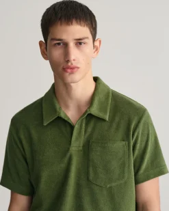 Terry Cloth Piqué Polo Shirt