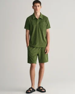 Terry Cloth Piqué Polo Shirt