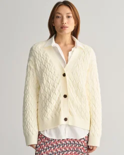 Textured Cotton Cardigan
