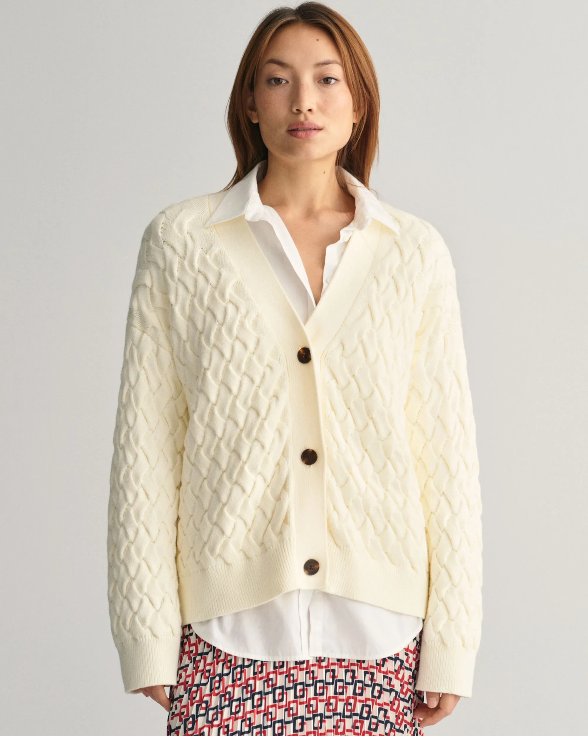 Textured Cotton Cardigan