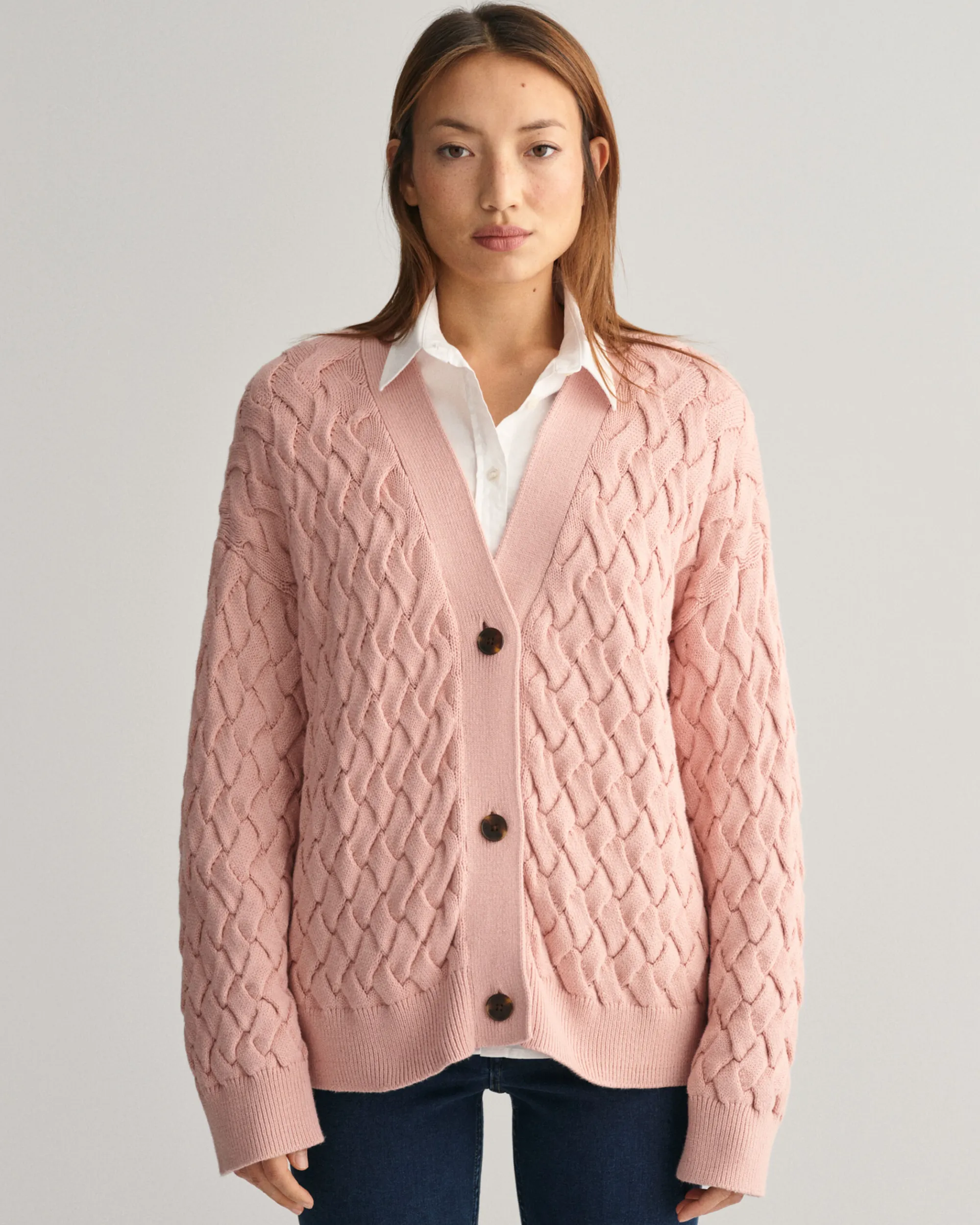Textured Cotton Cardigan