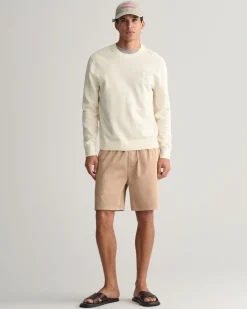 Textured Cotton Crew Neck Sweater