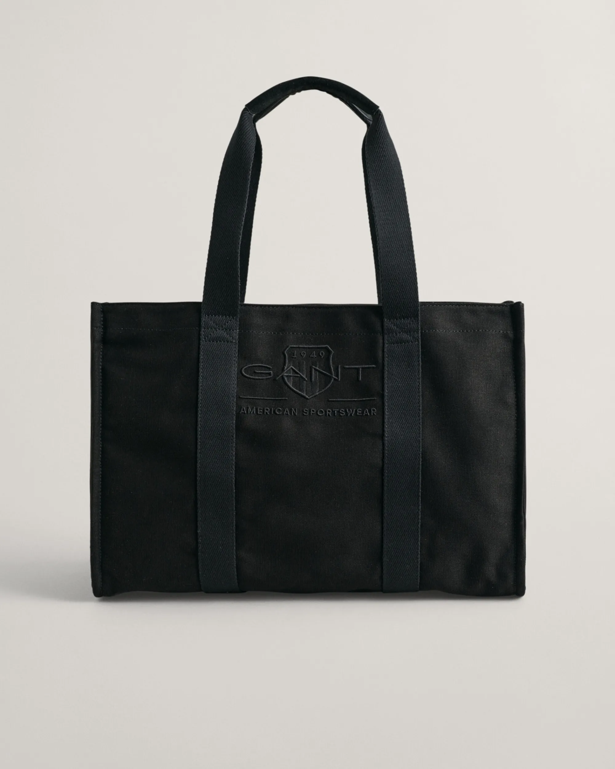 Tonal Shield Canvas Tote Bag