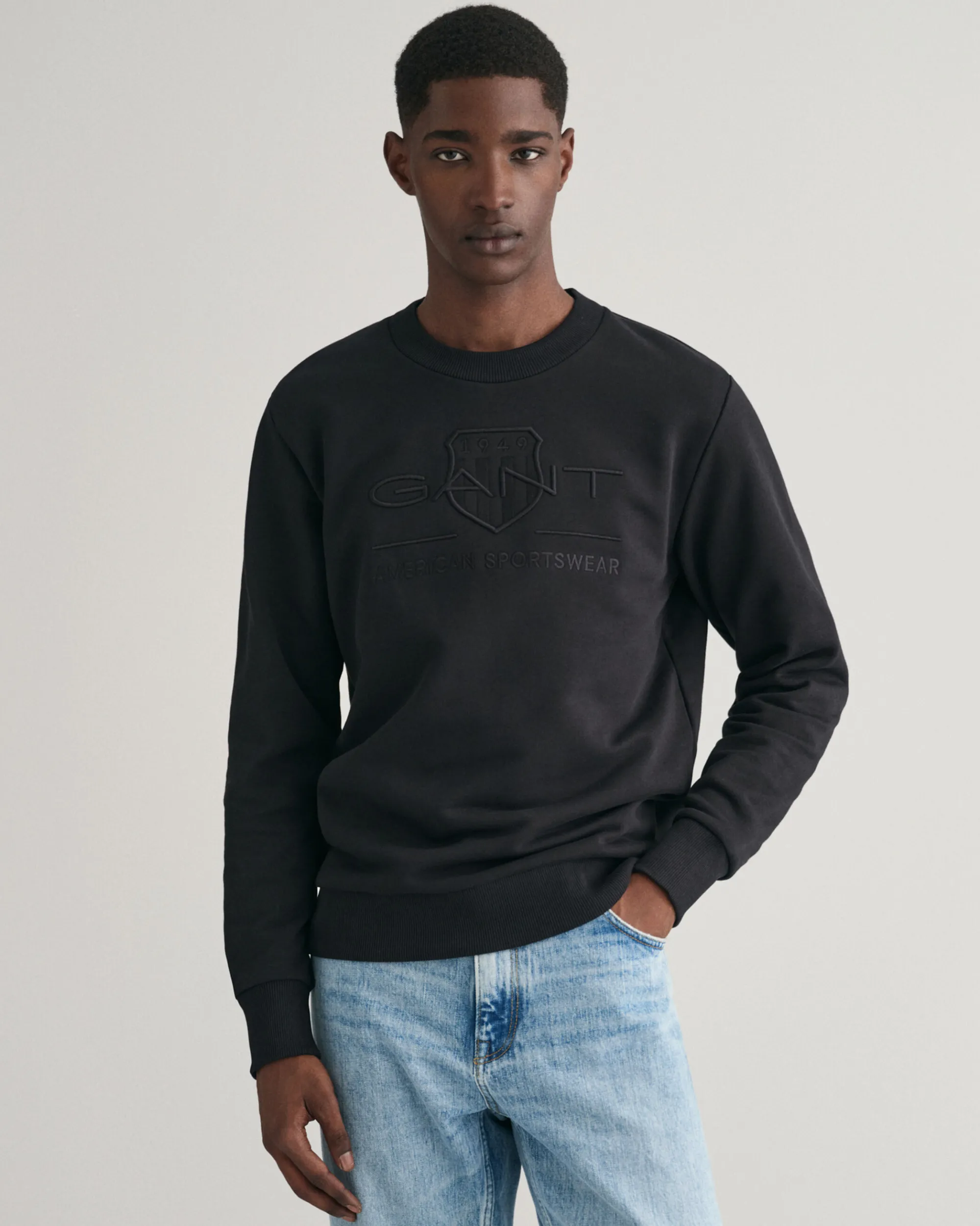 Tonal Shield Crew Neck Sweatshirt