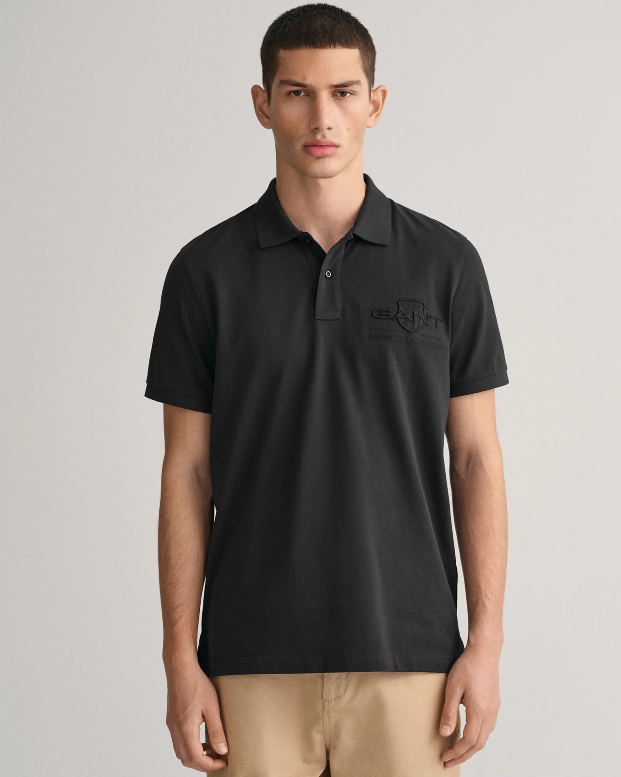 Tonal Shield Polo Shirt