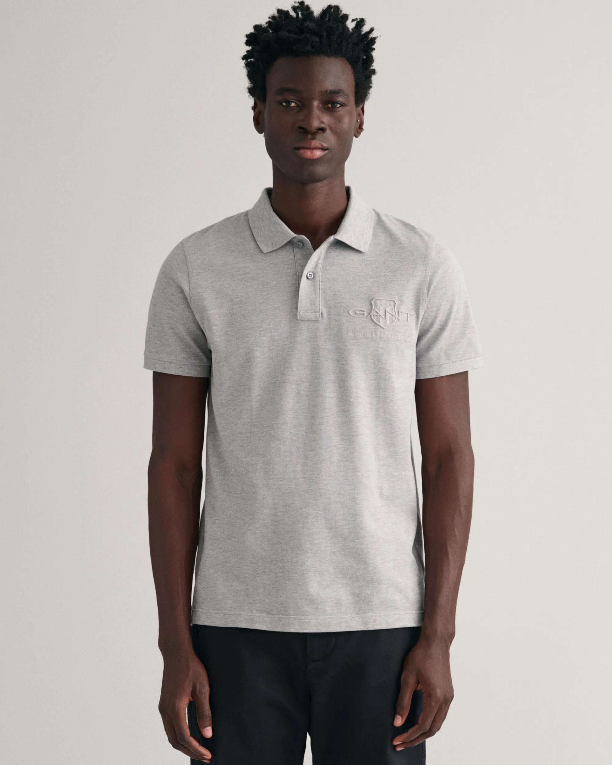 Tonal Shield Polo Shirt