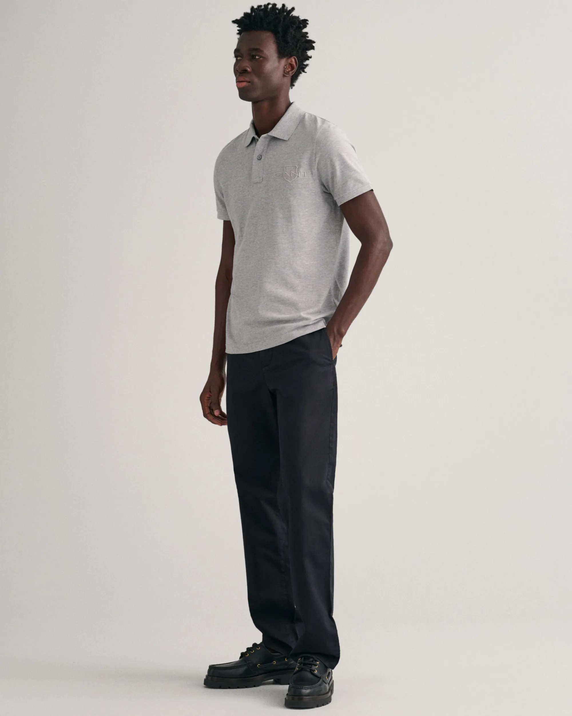 Tonal Shield Polo Shirt