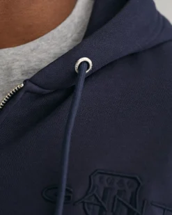 Tonal Shield Zip Hoodie