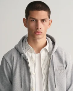 Tonal Shield Zip Hoodie