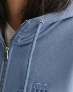 Tonal Shield Zip Hoodie