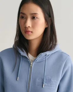 Tonal Shield Zip Hoodie