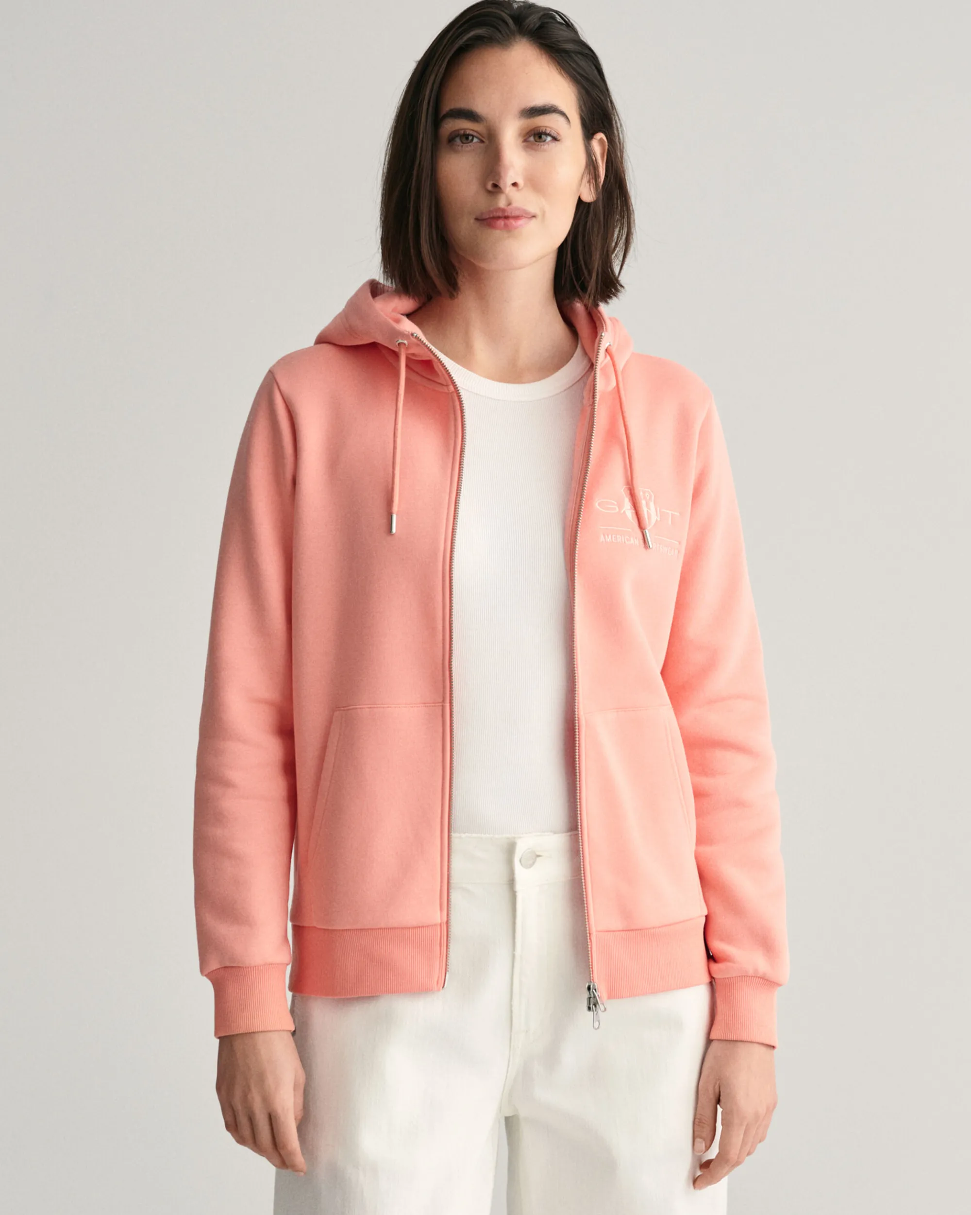 Tonal Shield Zip Hoodie