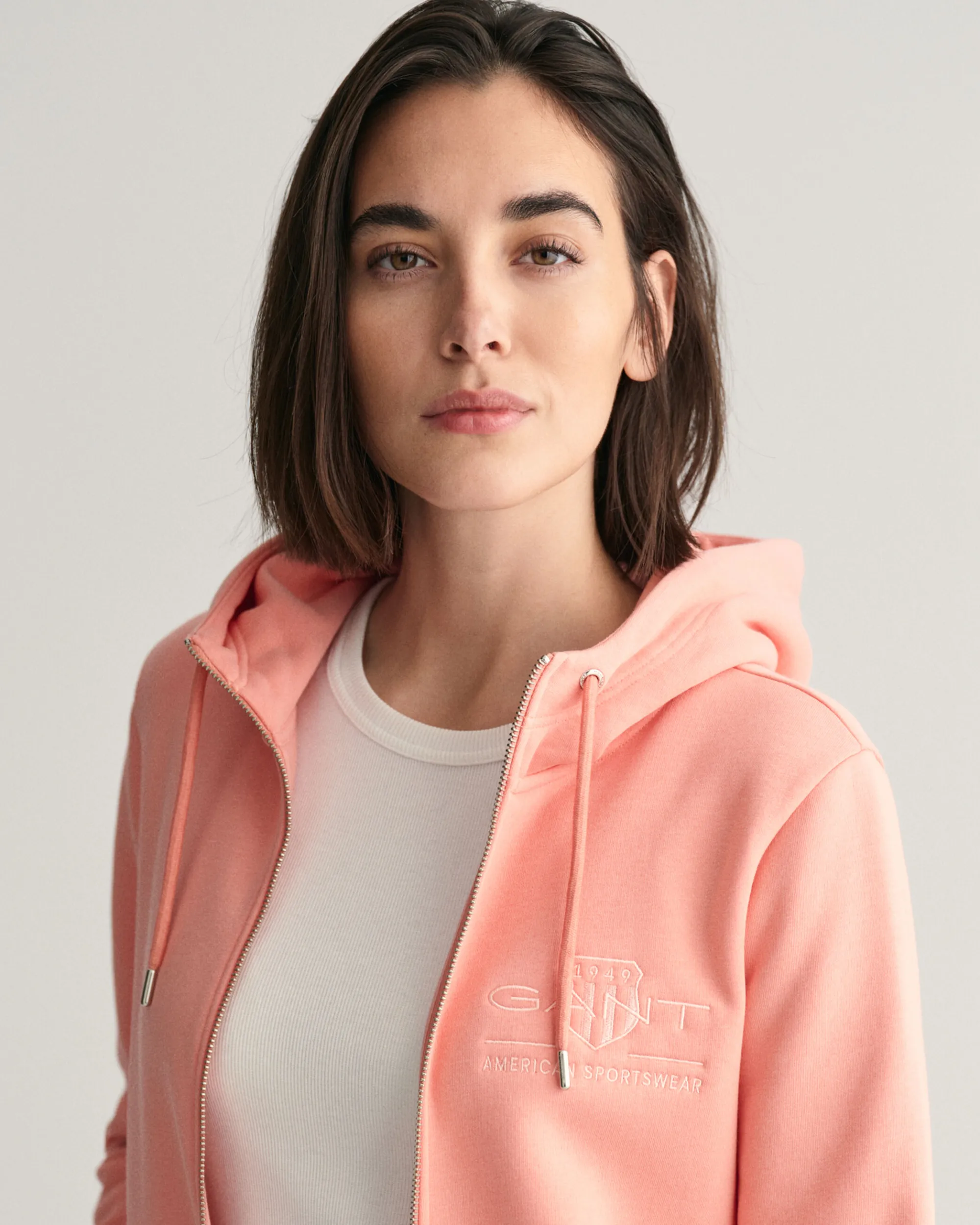 Tonal Shield Zip Hoodie