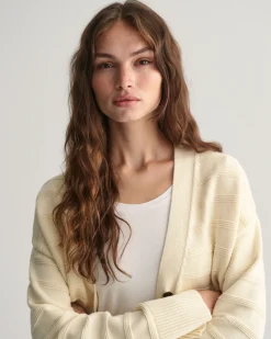 Tonal Striped Cotton Cardigan