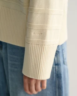 Tonal Striped Cotton Cardigan