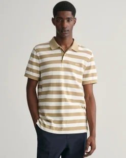 Wide Striped Piqué Polo Shirt